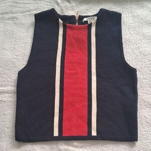 Forever 21. Womens Small.Navy and Red Striped Tank Top